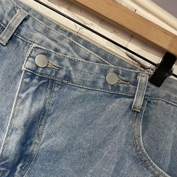 Offset Button Vintage Fit Denim y2k - Picture 7 of 12